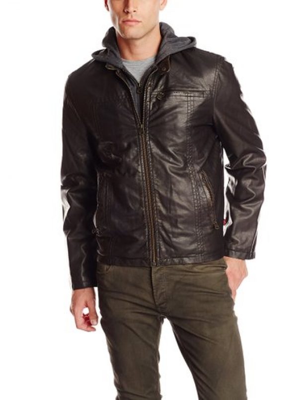 Normally $220, this faux-leather jacket is 75 percent off. You can get it in either dark brown or black (Photo via Amazon)
