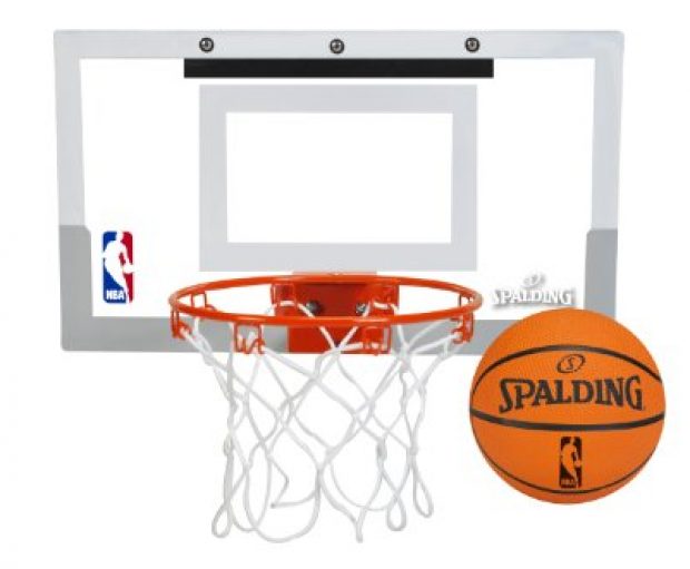 This over-the-door mini basketball hoop normally costs $40 (Photo via Amazon)