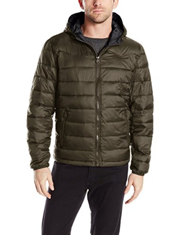 Normally $180, this puffer jacket is 71 percent off. You can get it in olive, navy or black (Photo via Amazon)