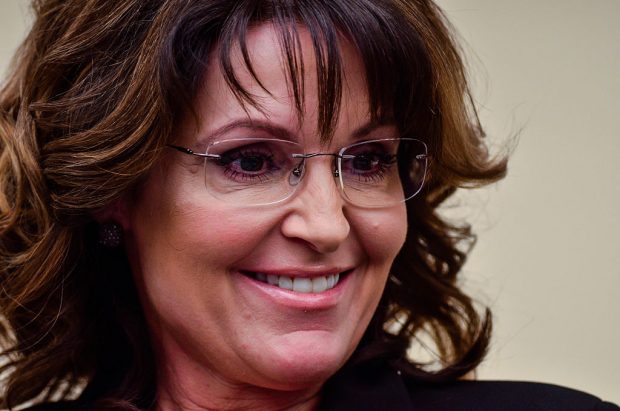 Former Governor Sarah Palin speaks during the 'Climate Hustle' panel discussion at the Rayburn House Office Building on April 14, 2016 in Washington, D.C. (Kris Connor/Getty Images)