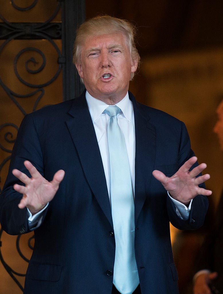 Donald Trump speaks to reporters in Palm Beach, Florida (Getty Images)