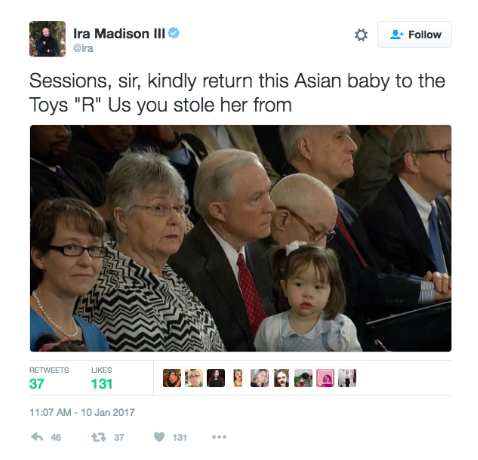 Screen shot of Ira Madison's tweet. 