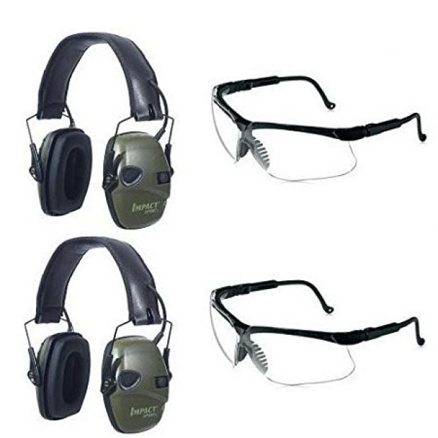 Normally $115, this two-pack of earm sport earmuffs and sharp-shooter eyewear is 31 percent off today (Photo via Amazon)