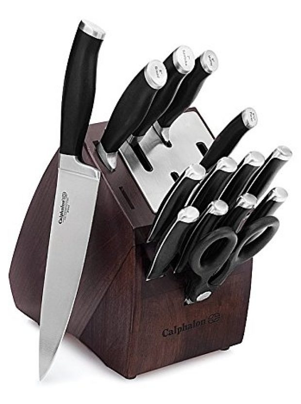 Normally $220, this self-sharpening knife block set is 24 percent off (Photo via Amazon)
