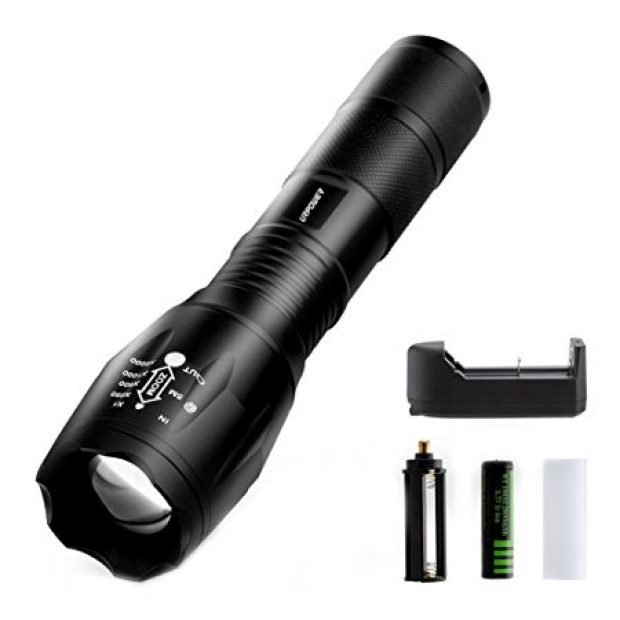 Normally $40, this tactical flashlight is 63 percent off (Photo via Amazon)