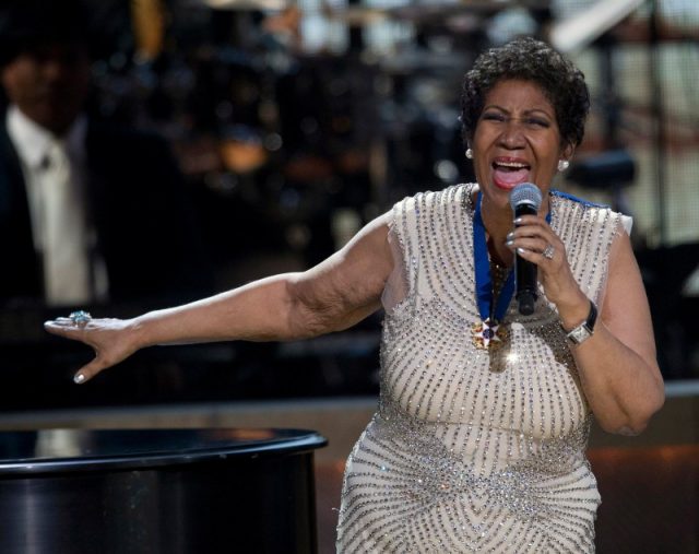 BET honoree singer Aretha Franklin performs onstage at BET Honors 2014 at Warner Theatre in Washington on February 8, 2014. REUTERS/Jose Luis Magana/File Photo