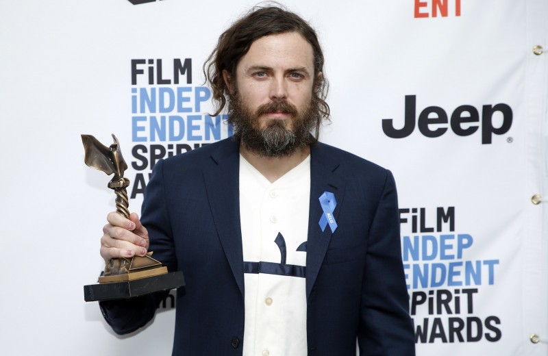 Casey Affleck poses backstage with his Best Male Lead award for 'Manchester by the Sea" at the 2017 Film Independent Spirit Awards in Santa Monica, California, U.S., February 25, 2017. REUTERS/Danny Moloshok