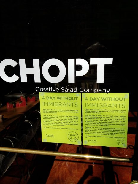 Chopt Salad Restaurant on K street