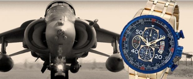 A watch from Invicta's Aviator line is 90 percent off (Photo via Amazon)