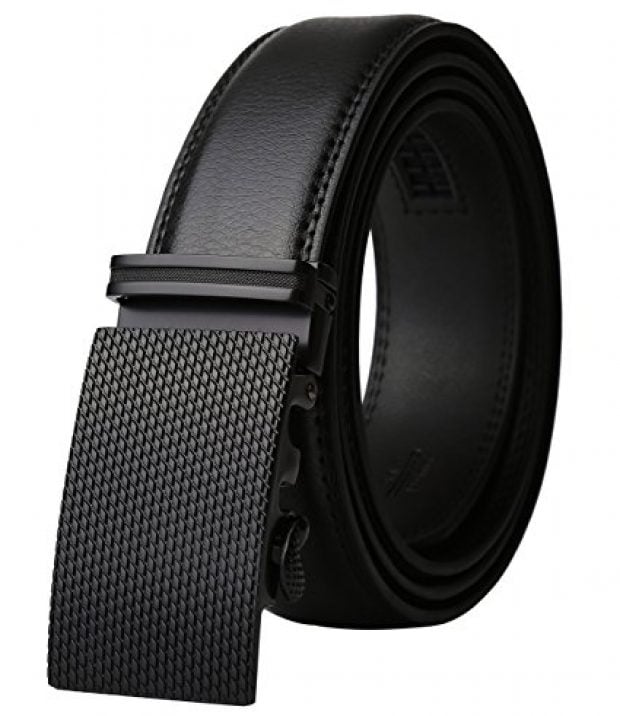 Normally $60, this leather belt is 77 percent off for the time being (Photo via Amazon)