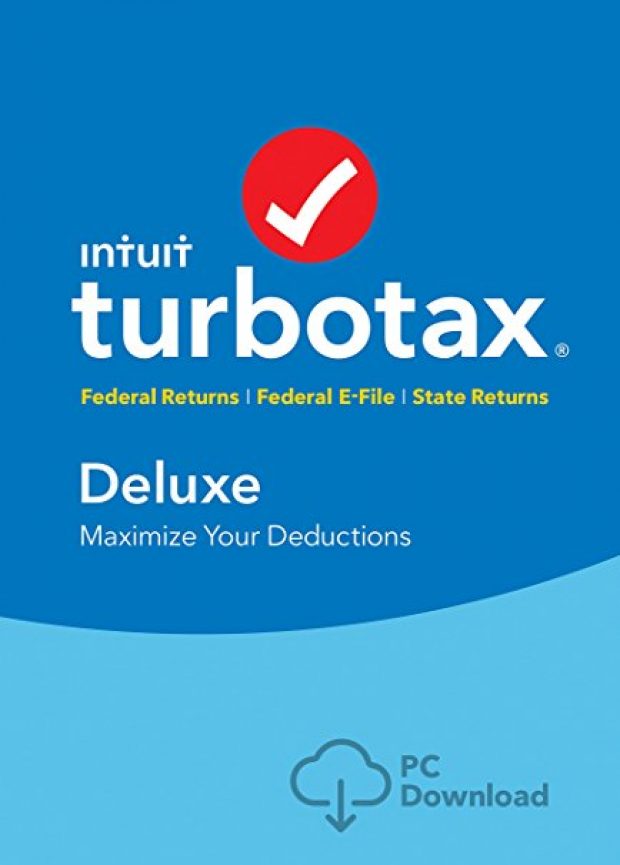 Normally $60, TurboTax Deluxe is 34 percent off (Photo via Amazon)