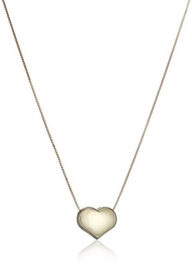 Normally $105, this 14k gold heart chain is 38 percent off (Photo via Amazon)