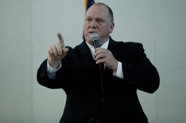 Thomas Homan, acting director of U.S. Immigration and Customs Enforcement (ICE), speaks during a town hall meeting in Sacramento, California, U.S., March 28, 2017. REUTERS/Stephen Lam