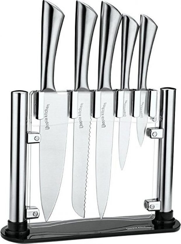 Normally $100, this knife set is 73 percent off right now (Photo via Amazon)