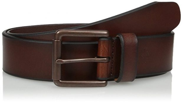 Normally $30, this leather belt is 50 percent off today. It is available in brown, tan and black (Photo via Amazon)