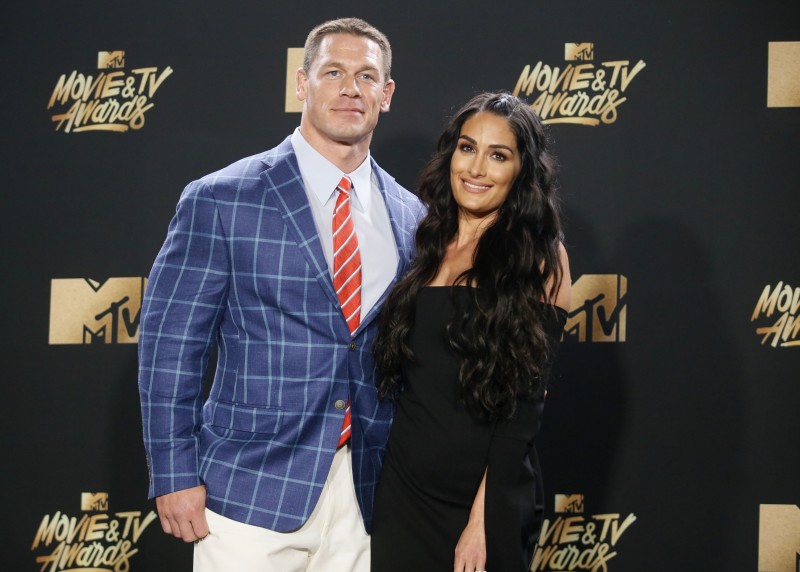 2017 MTV Movie and TV Awards – Photo Room – Los Angeles, U.S., 07/05/2017 – John Cena and Nikki Bella. REUTERS/Danny Moloshok