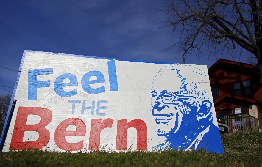 Bernie Sanders lawn sign Reuters/Jim Young