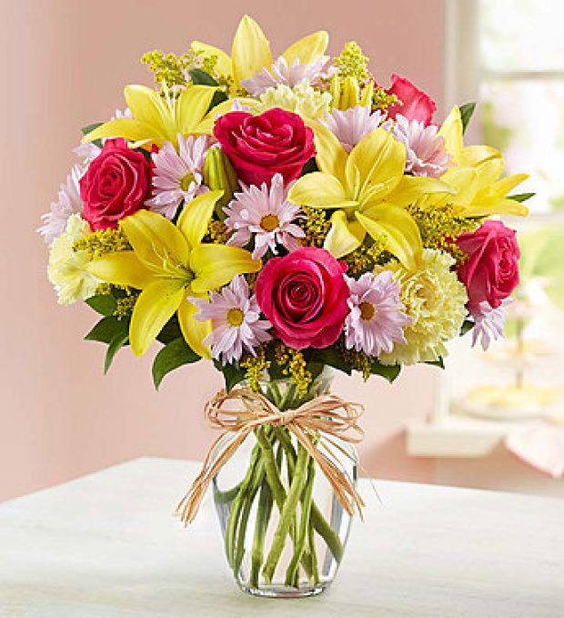 Normally as much as $60, this vibrant arrangement is 20 percent off with the code MTHR49 (Photo via 1800flowers)