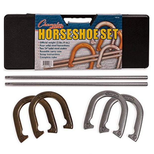 Normally $56, this horseshoe set is 39 percent off today (Photo via Amazon)