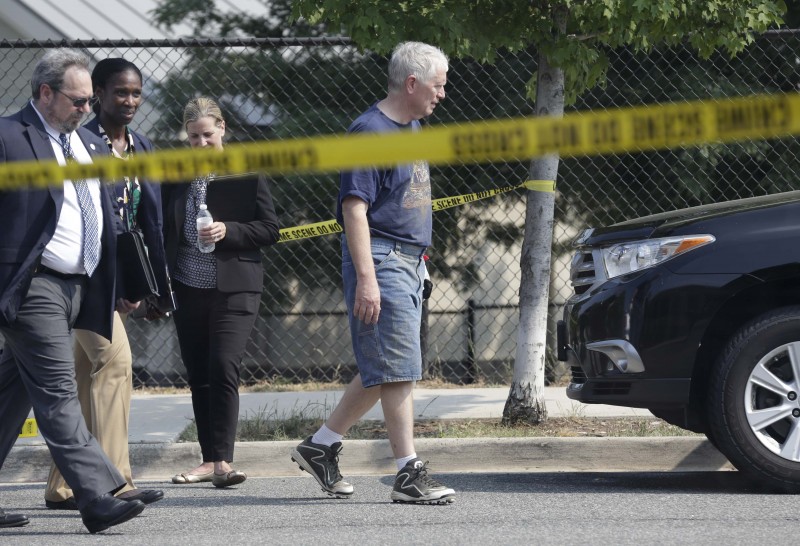 U.S. Rep. Mo Brooks (R-AL) departs a shooting scene after speaking to reporters near Washington in Alexandria, Virginia, U.S., June 14, 2017. REUTERS/Joshua Roberts