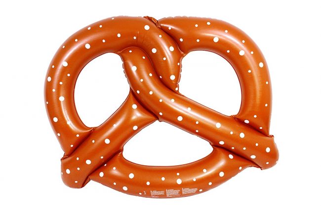 What's better than a baseball game pretzel? A pool pretzel (Photo via Amazon)