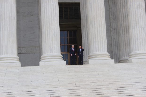 Chief Justice John Roberts and Justice Neil Gorsuch at the Supreme Court on June 15, 2017. (Kevin Daley/Daily Caller News Foundation)