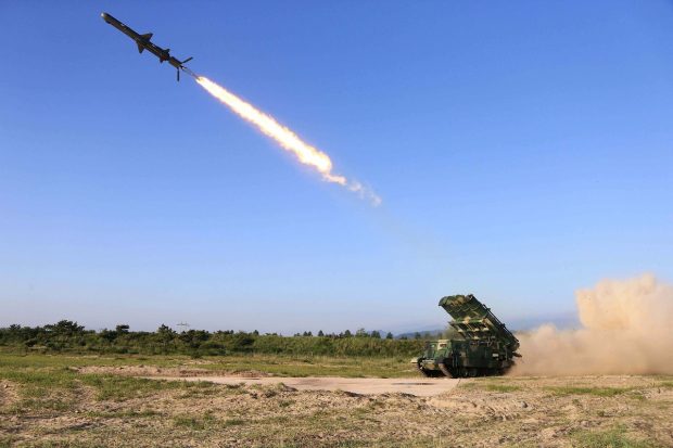 Korean People's Armed Forces test-fire a new cruise rocket in this undated photo released by North Korea's Korean Central News Agency (KCNA) May 30, 2017. KCNA/via REUTERS