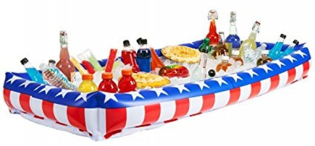 This patriotic inflatable cooler is a #1 bestseller (Photo via Amazon)