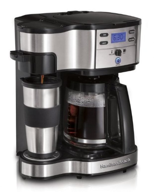 Normally $90, this 2-way coffeemaker is 38 percent off right now (Photo via Amazon)