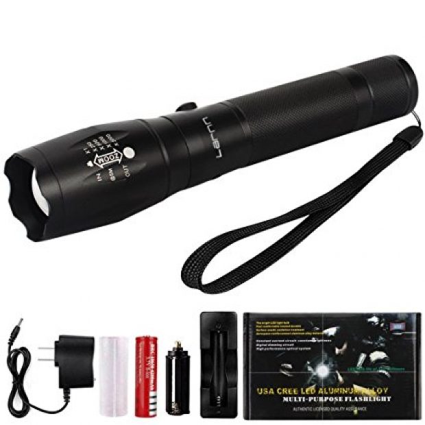 Normally $55, this tactical flashlight is 82 percent off right now (Photo via Amazon)