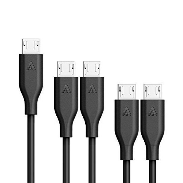 Normally $40, this 5-pack of USB cables is 76 percent off today (Photo via Amazon)