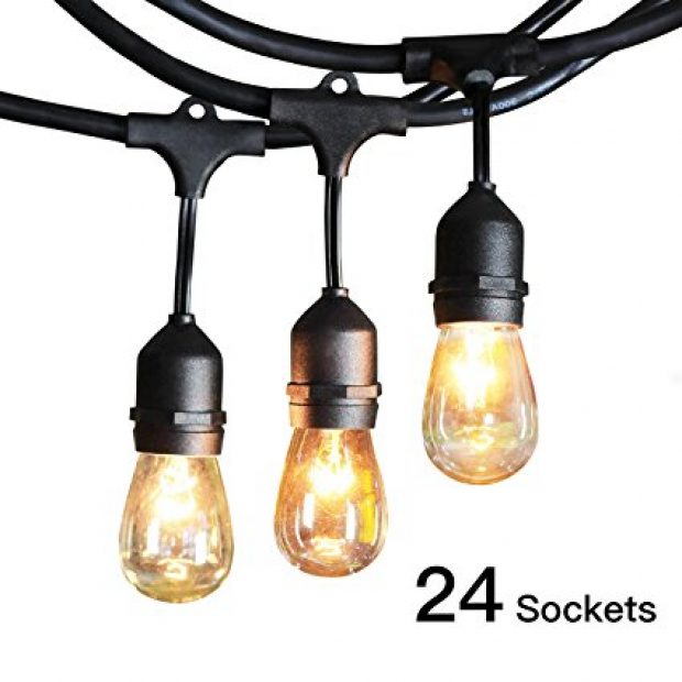 Normally $200, these weatherproof outdoor string lights are 68 percent off (Photo via Amazon)