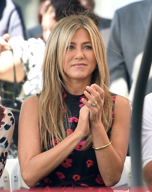 HOLLYWOOD, CA - JULY 26: Jennifer Aniston attends The Hollywood Walk of Fame Star Ceremony honoring Jason Bateman on July 26, 2017 in Hollywood, California. (Photo by Matt Winkelmeyer/Getty Images)