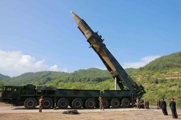 The intercontinental ballistic missile Hwasong-14 is seen in this undated photo released by North Korea's Korean Central News Agency (KCNA) in Pyongyang, July, 4 2017. KCNA/via REUTERS