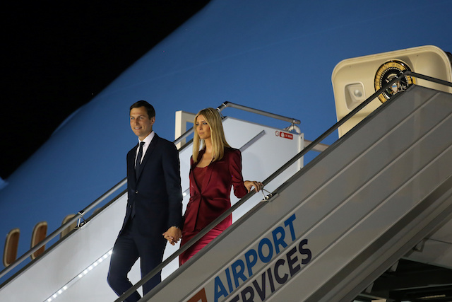 Ivanka Trump and White House senior advisor Jared Kushner arrive accompanying the U.S. President Donald Trump and First Lady Melania Trump (not pictured) at Warsaw Chopin Airport in Warsaw, Poland, July 5, 2017. REUTERS/Carlos Barria - RTX3A7E2