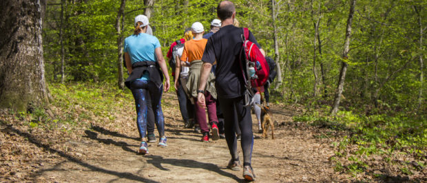 People on a hiking trail (Photo via Shutterstock)