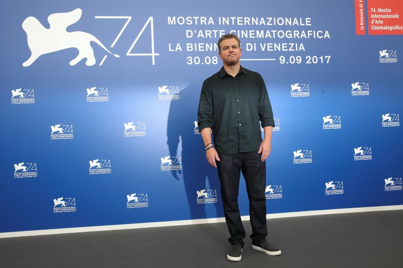 Actor Matt Damon poses during a photocall for the movie "Downsizing" at the 74th Venice Film Festival in Venice, Italy August 30, 2017. REUTERS/Alessandro Bianchi