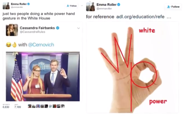 Discerning reporter Emma Roller sniffs out a racist dog whistle (Photo Credit: Twitter/Emma Roller)