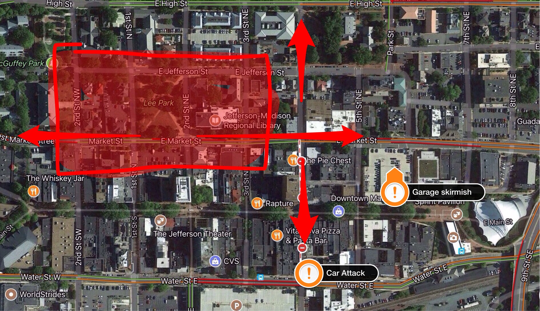 Map of downtown Charlottesville Phillip Stucky