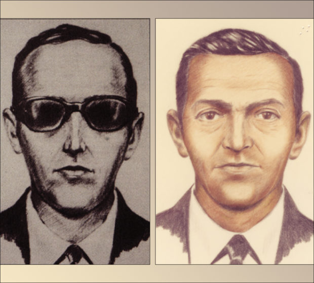 Artist sketches released by the FBI of a man calling himself D.B. Cooper, who vanished in 1971 with $200,000 in stolen cash after hijacking a commercial airliner over Oregon, U.S. FBI/Handout via Reuters THIS IMAGE HAS BEEN SUPPLIED BY A THIRD PARTY. IT IS DISTRIBUTED, EXACTLY AS RECEIVED BY REUTERS, AS A SERVICE TO CLIENTS. FOR EDITORIAL USE ONLY. NOT FOR SALE FOR MARKETING OR ADVERTISING CAMPAIGNS - RTX2OV5F