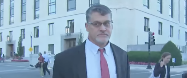 Fusion GPS co-founder Glenn Simpson after Aug. 22, 2017 interview with Senate Judiciary Committee. (Youtube screen grab)