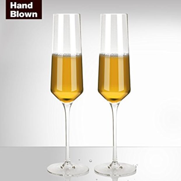 Normally $38, these champagne flutes are 76 percent off with this code (Photo via Amazon)