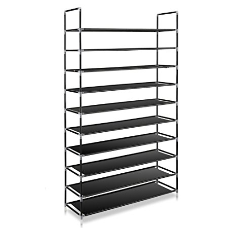 Normally $80, this 10-tier shoe rack is 60 percent off (Photo via Amazon)