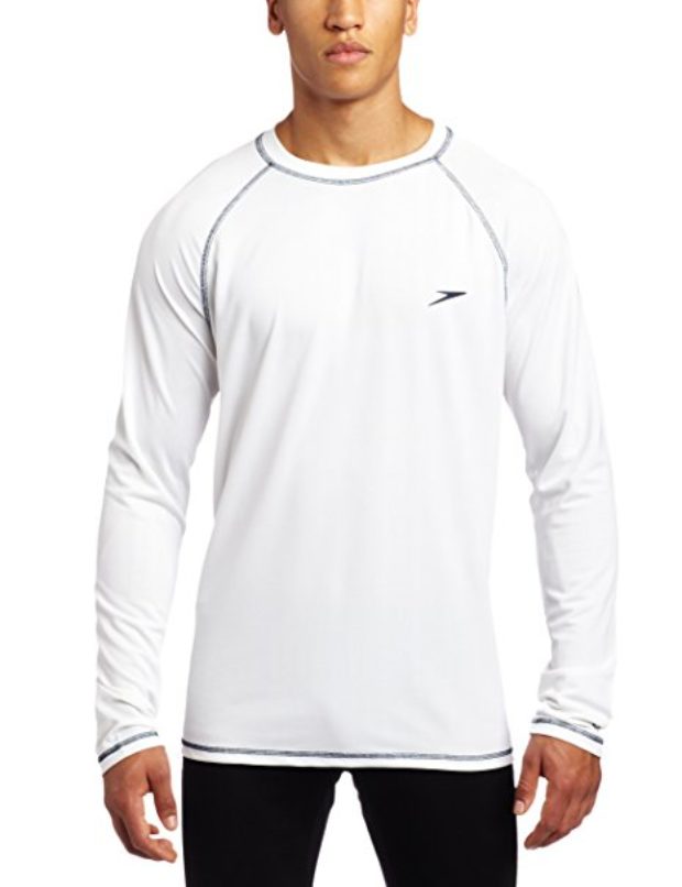 Normally $38, ths swim tee is 35 percent off today. It comes in white, black, ocean, cyan and navy (Photo via Amazon)
