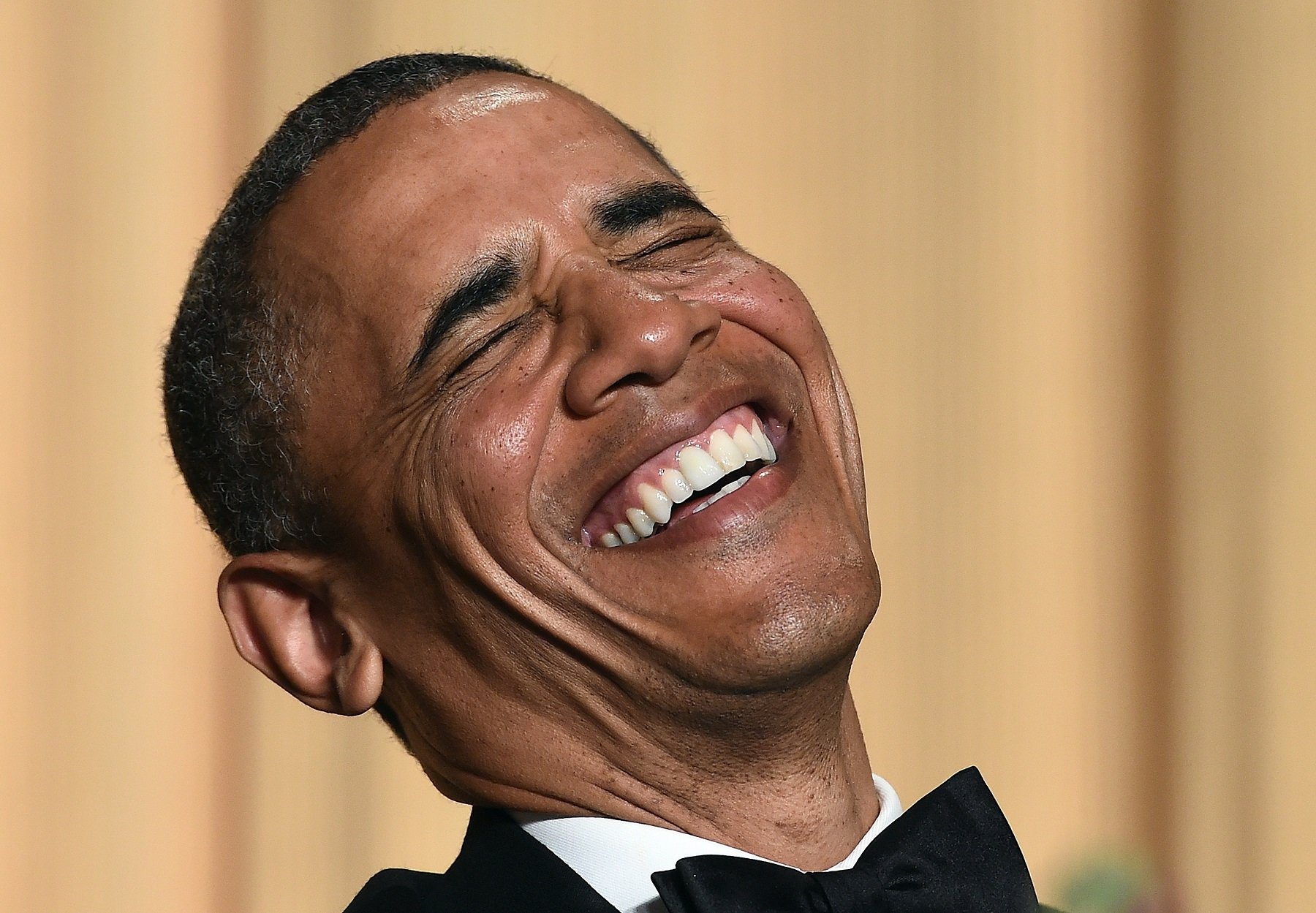 Obama laughing Getty Images/Jewel Samad 
