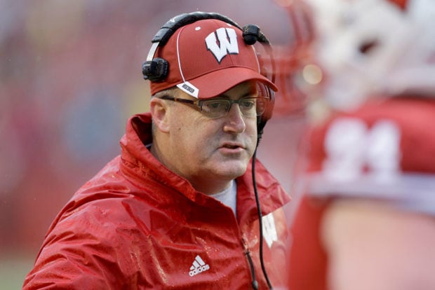 MADISON, WI - OCTOBER 31: Head Coach Paul Chryst of the Wisconsin Badgers on the sidelines during the first half against the Rutgers Scarlet Knights at Camp Randall Stadium on October 31, 2015 in Madison, Wisconsin. (Photo by Mike McGinnis/Getty Images) *** Local Caption *** Paul Chryst