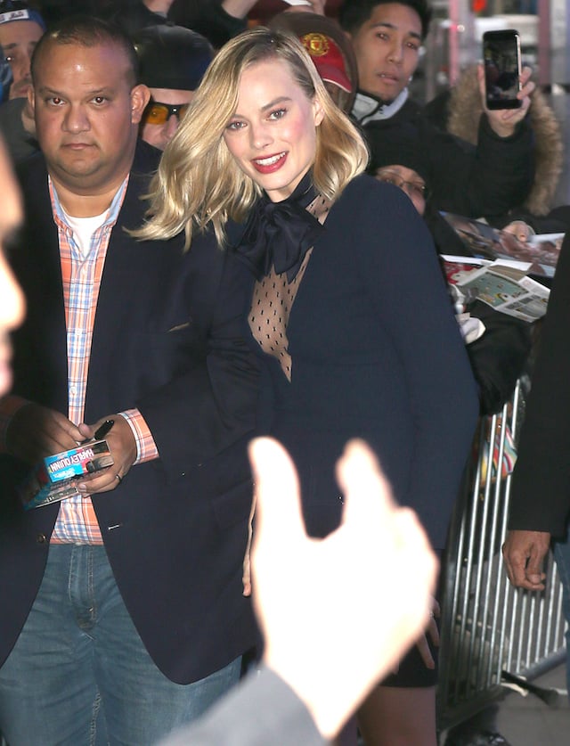 Margot Robbie at 'Good Morning America' in New York City. (Picture by: Splash News)