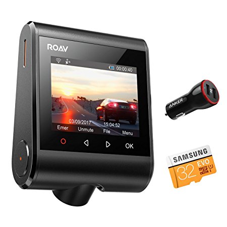 Normally $160, this dash cam, plus charger and microSD card is 50 percent off today (Photo via Amazon)
