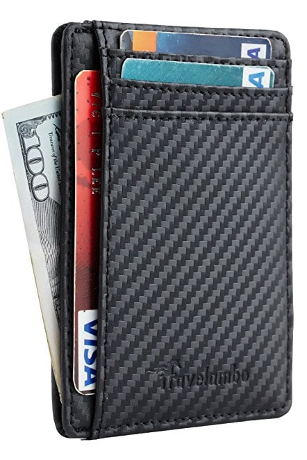 Normally $22, this minimalist RFID blocking wallet is 38 percent off today (Photo via Amazon)
