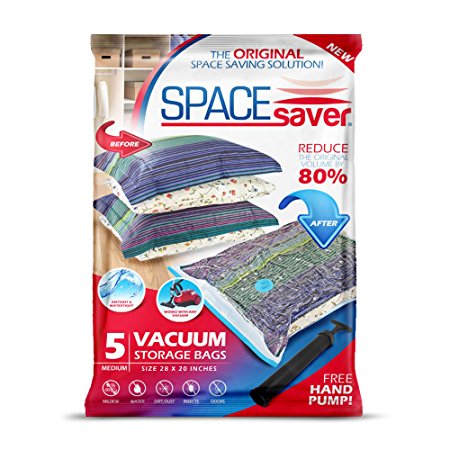 Normally $30, this 5-pack of vacuum storage bags is 53 percent off today (Photo via Amazon)